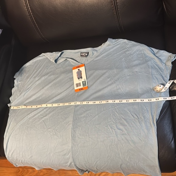 32 Degrees Cool Women's Soft Luxe Short Sleeve V-Neck Top, XXL Blue - Picture 8 of 14